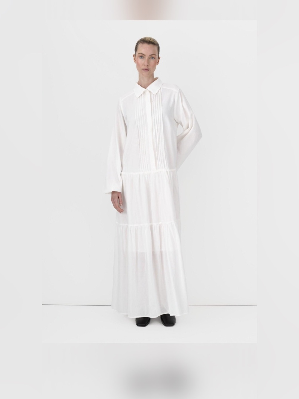 NWT Recollectionbrand white pintuck cotton dress